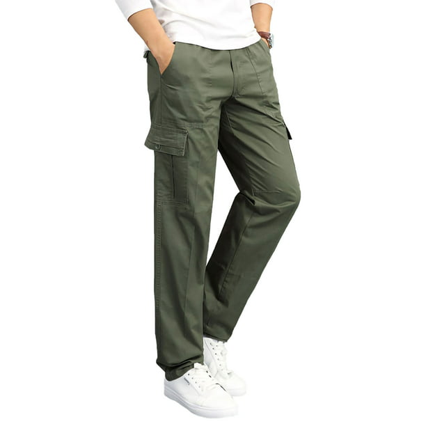 TACVASEN Mens Casual Pants Drawstring Cotton Linen Jogger Yoga Lounge Pants with Pocket 